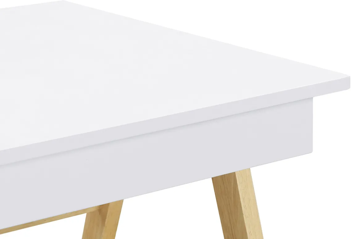 Store Miliboo Escritorio diseño blanco y madera BROOK