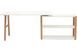 Flash Sale Miliboo Escritorio giratorio diseño escandinavo blanco y roble GILDA
