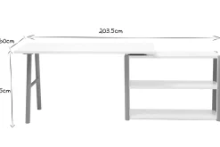 Flash Sale Miliboo Escritorio giratorio diseño escandinavo blanco y roble GILDA