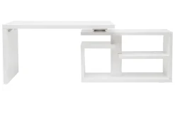 Best Miliboo Escritorio moderno pivotante lacado blanco brillante L147-217 cm HALTON