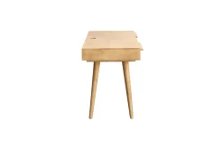Discount Miliboo Escritorio étnico de madera maciza de mango tallada con 2 cajones KAFFIR