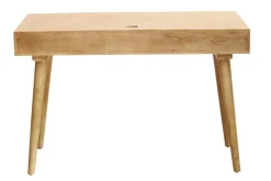 Discount Miliboo Escritorio étnico de madera maciza de mango tallada con 2 cajones KAFFIR