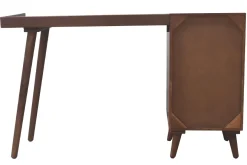 Discount Miliboo Escritorio vintage con compartimento de almacenaje de madera de acacia maciza 130 cm ROBY
