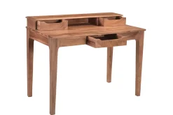 Clearance Miliboo Escritorio vintage de acacia maciza con compartimento y cajones 115 cm GARY