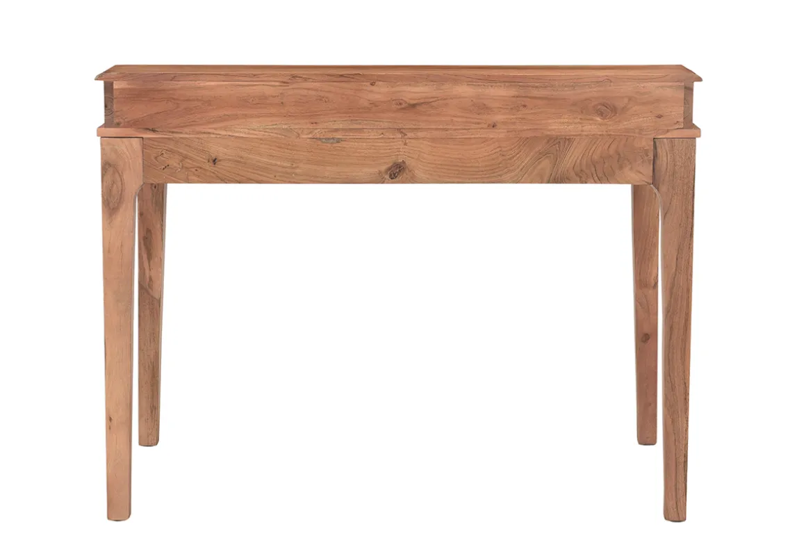 Clearance Miliboo Escritorio vintage de acacia maciza con compartimento y cajones 115 cm GARY