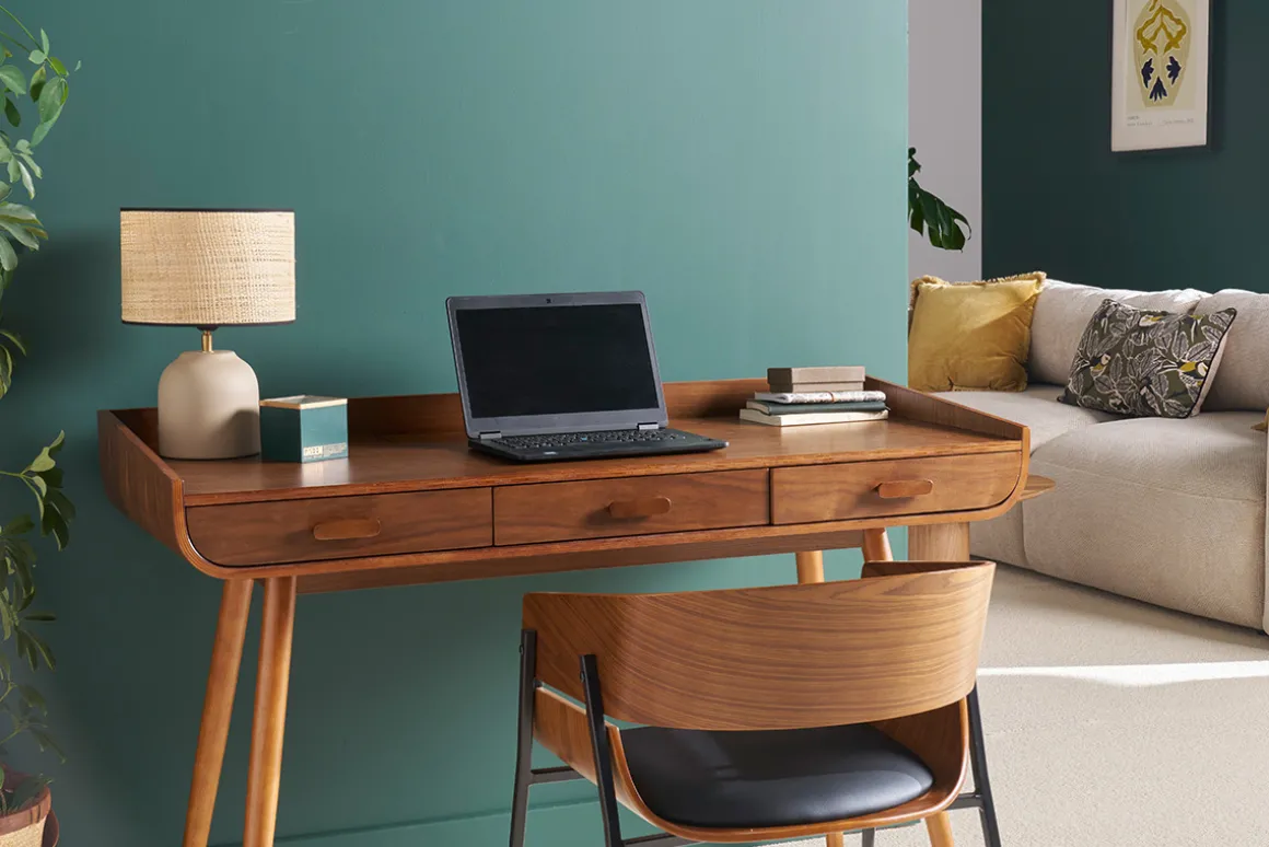Shop Miliboo Escritorio vintage madera nogal HALLEN