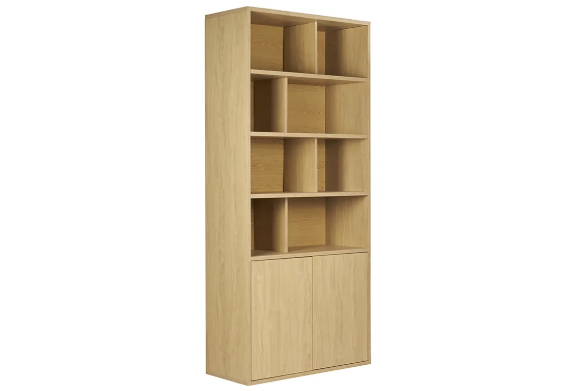 Store Miliboo Estantería acabado de madera clara de roble 92 cm - NAGANO