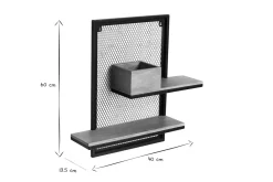 Cheap Miliboo Estantería de pared doble en metal y mango macizo A60 cm RACK