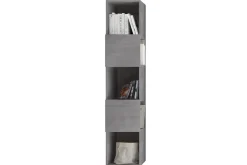 Sale Miliboo Estantería de pared vertical 5 espacios de almacenaje acabado cemento ETERNEL