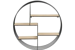 Clearance Miliboo Estantería mural diseño redonda madera y metal ENSO