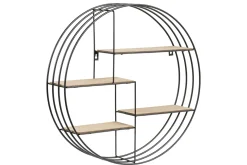 Clearance Miliboo Estantería mural diseño redonda madera y metal ENSO