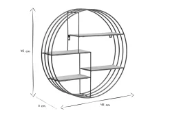 Clearance Miliboo Estantería mural diseño redonda madera y metal ENSO