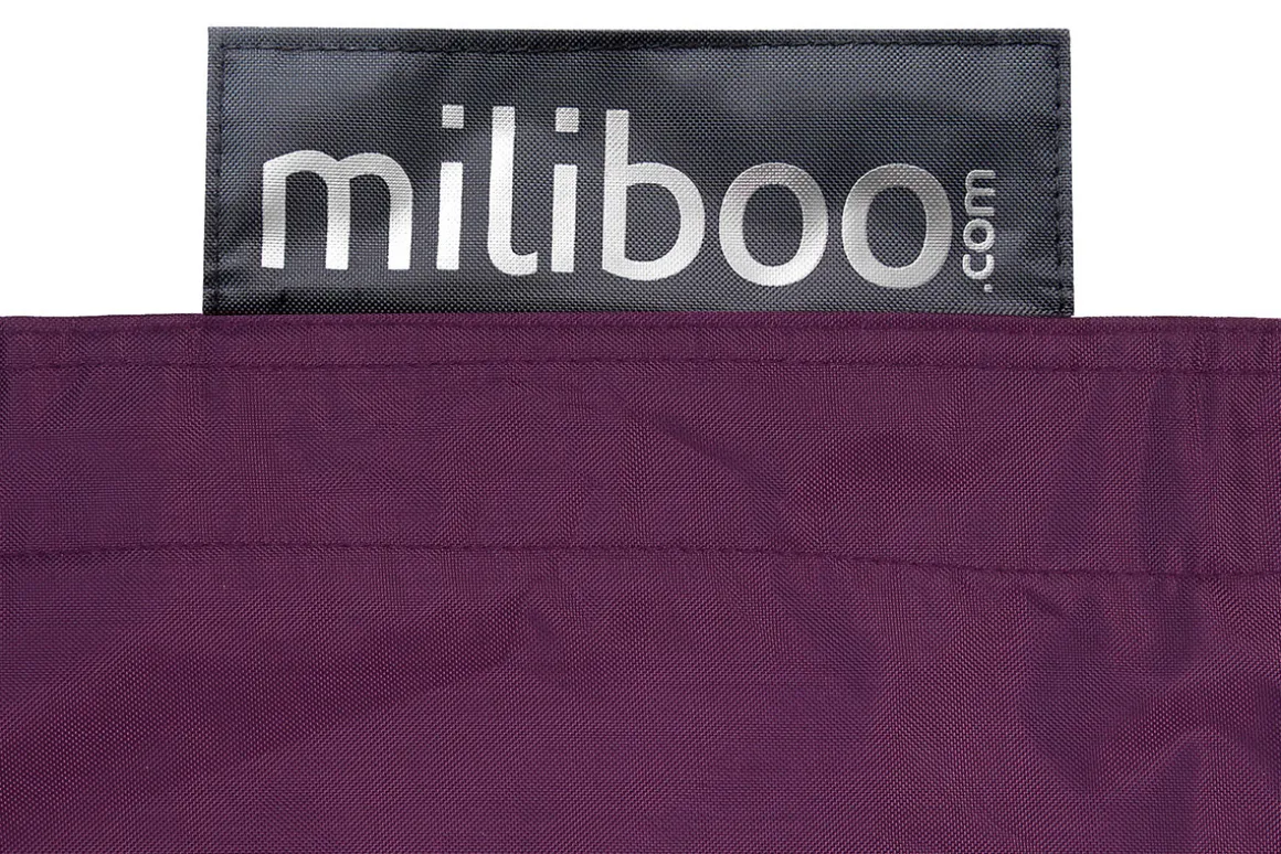Outlet Miliboo Funda de puff gigante ciruela BIG MILIBAG