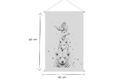 Fashion Miliboo Kakemono con animalillos del bosque 40 x 60 cm BUDDY