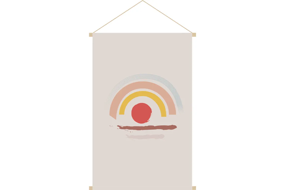 Cheap Miliboo Kakemono infantil arcoíris 40 x 60 cm HAPPY