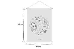 Fashion Miliboo Kakemono infantil con bosque otoñal 40 x 60 cm FORET