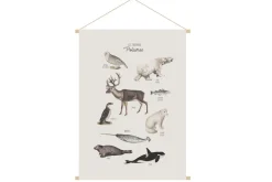 Discount Miliboo Kakemono infantil con ilustración de animales polares 40 x 60 cm POLAR