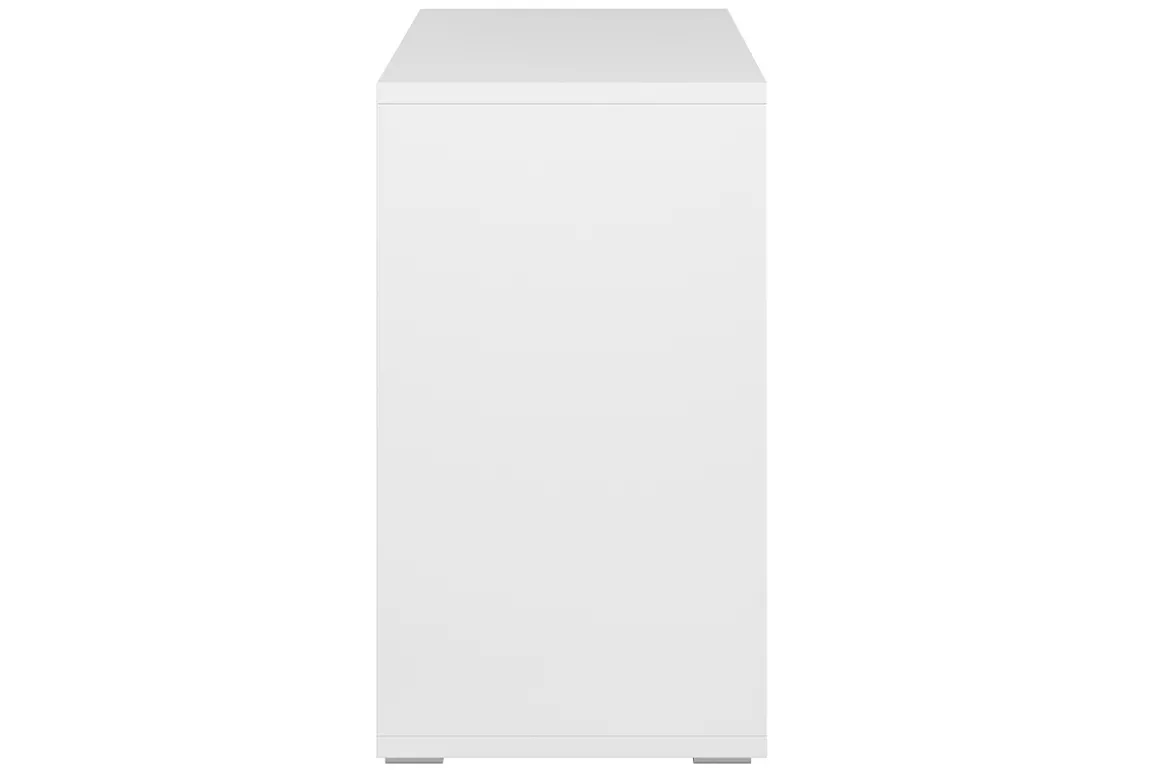 Outlet Miliboo Librería baja de madera blanca 140 cm EPURE