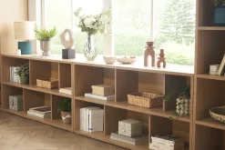 Outlet Miliboo Librería baja de madera blanca 140 cm EPURE
