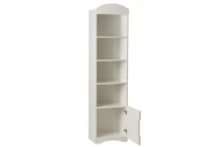 Cheap Miliboo Librería infantil blanca con 3 estantes y 1 compartimento cerrado ANTONIN