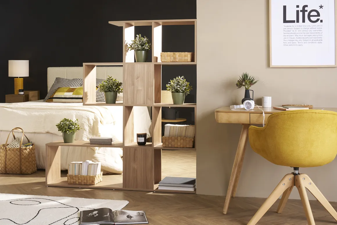 Shop Miliboo Librería nórdica acabado nogal 147 cm COMO