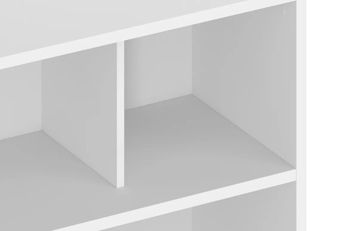 Outlet Miliboo Librería nórdica de madera blanca 140 cm EPURE