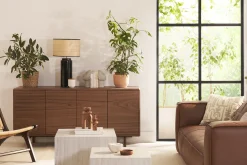 Cheap Miliboo Lámpara de mesa de cerámica esmaltada negra con pantalla de rafia BERRO