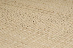 Best Sale Miliboo Lámpara de techo de lino beige y rafia natural 55 cm AZAMI