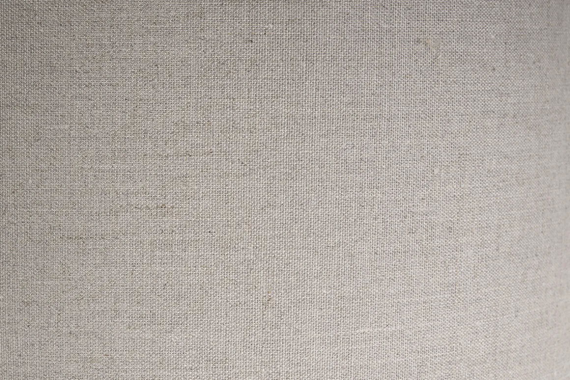 Best Sale Miliboo Lámpara de techo de lino beige y rafia natural 55 cm AZAMI
