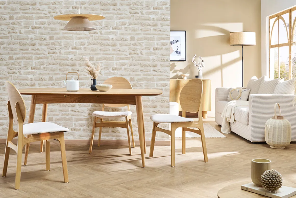 Best Sale Miliboo Lámpara de techo de lino beige y rafia natural 55 cm AZAMI