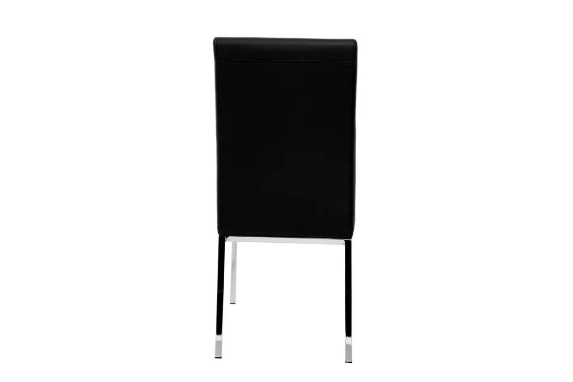 Sale Miliboo Lote de 2 sillas diseño poliuretano negras SIMEA