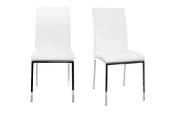 Shop Miliboo Lote de 2 sillas diseño poliuretano blanco SIMEA
