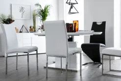 Shop Miliboo Lote de 2 sillas diseño poliuretano blanco SIMEA