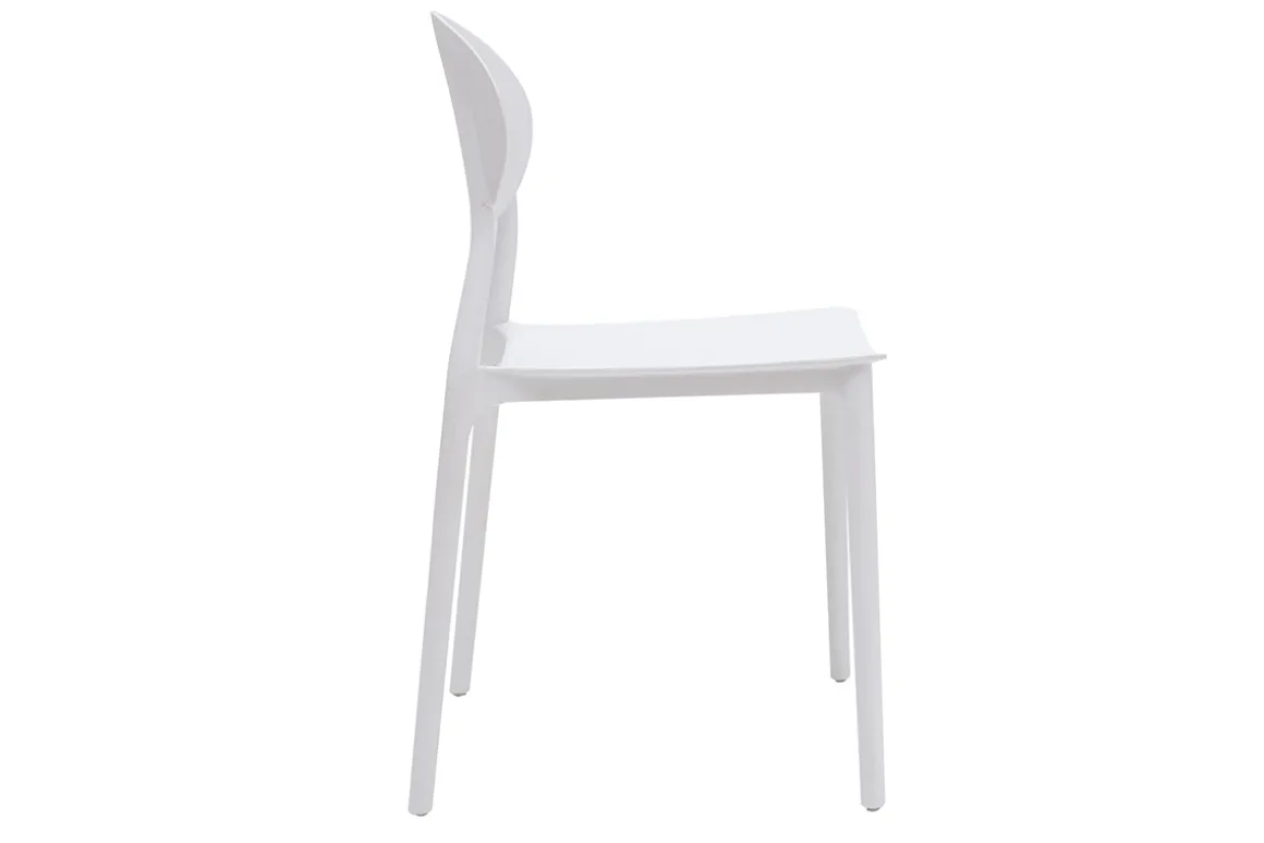 Online Miliboo Lote de 2 sillas modernas blancas polipropileno ANNA