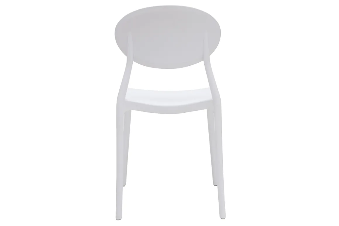 Online Miliboo Lote de 2 sillas modernas blancas polipropileno ANNA