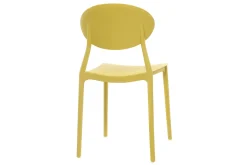Discount Miliboo Lote de 2 sillas modernas amarillo polipropileno apilables ANNA