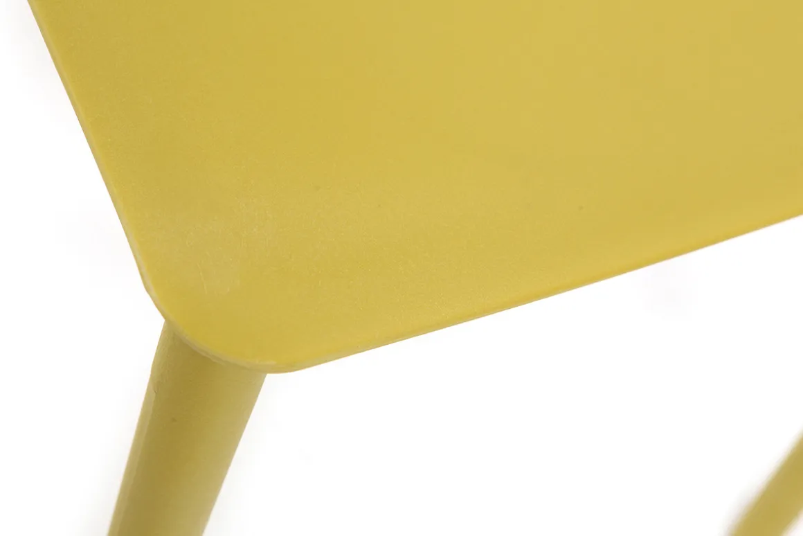 Discount Miliboo Lote de 2 sillas modernas amarillo polipropileno apilables ANNA