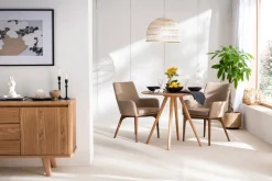 Hot Miliboo Lote de 2 sillones de diseño en poliéster beige SHANA