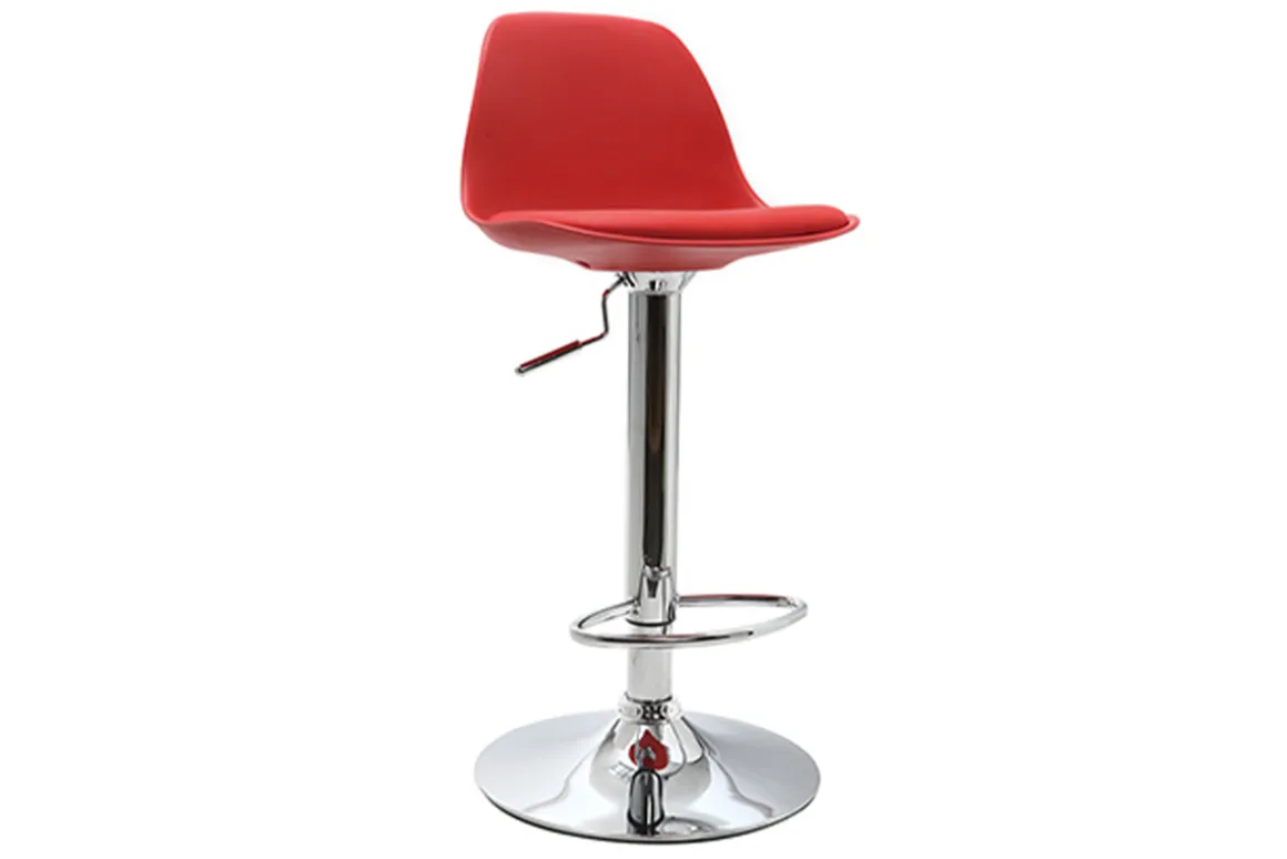Online Miliboo Lote de 2 taburetes de bar diseño rojos STEEVY