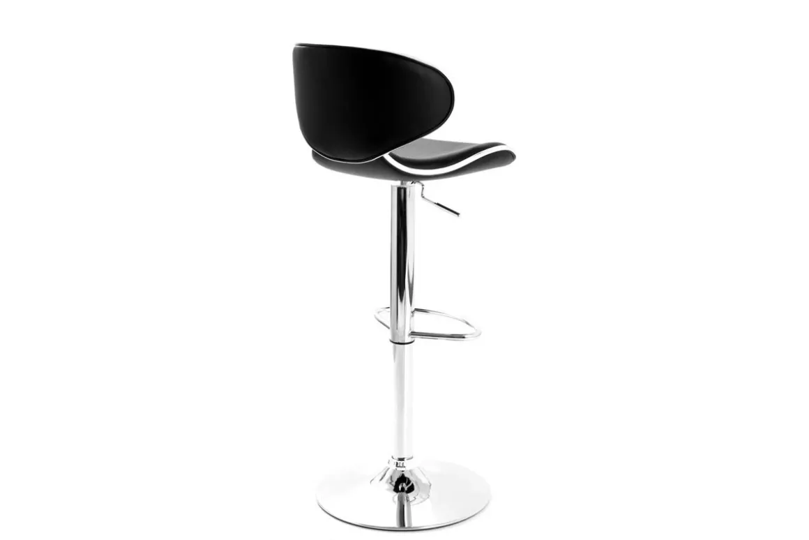Discount Miliboo Lote de 2 taburetes de bar de diseño negros PEGASE