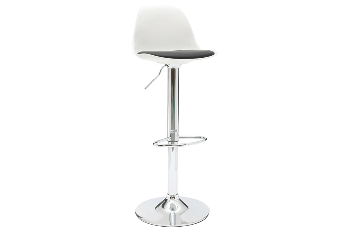 Cheap Miliboo Lote de 2 taburetes de diseño blanco y negro STEEVY