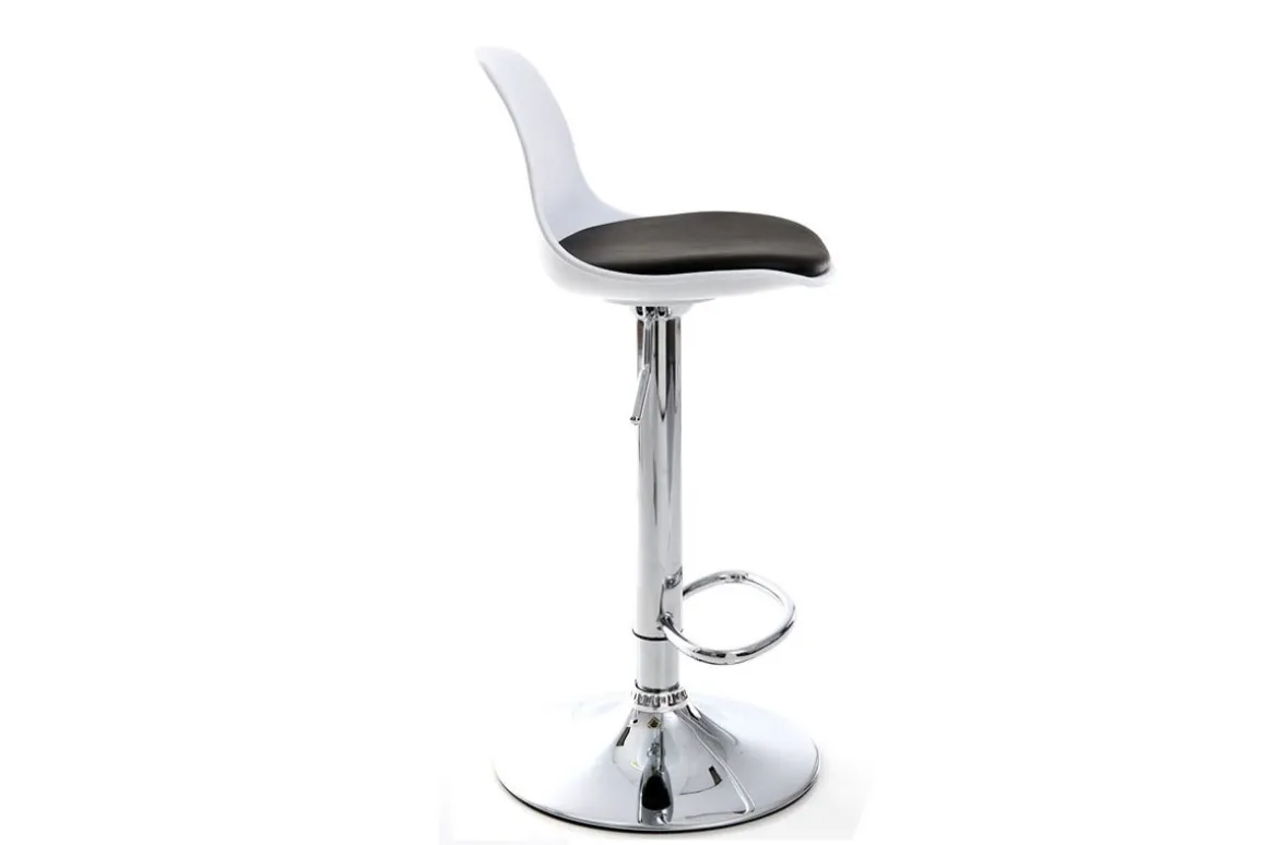 Cheap Miliboo Lote de 2 taburetes de diseño blanco y negro STEEVY