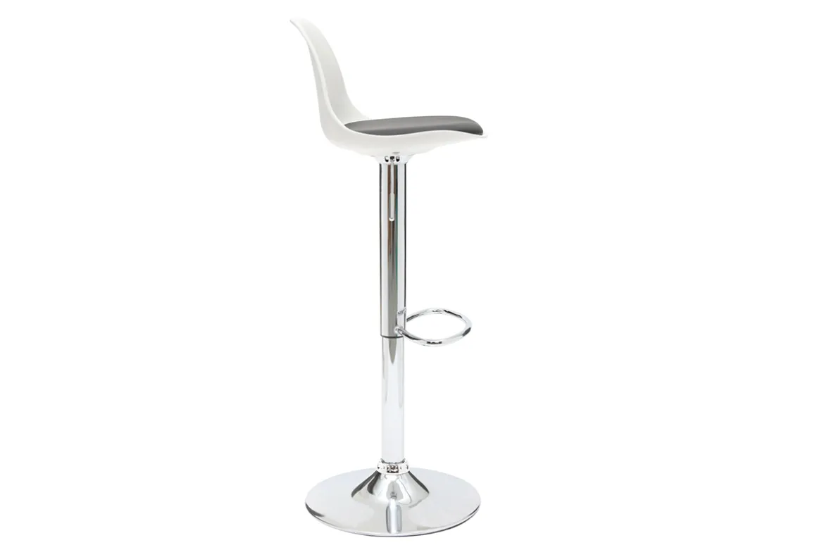 Cheap Miliboo Lote de 2 taburetes de diseño blanco y negro STEEVY