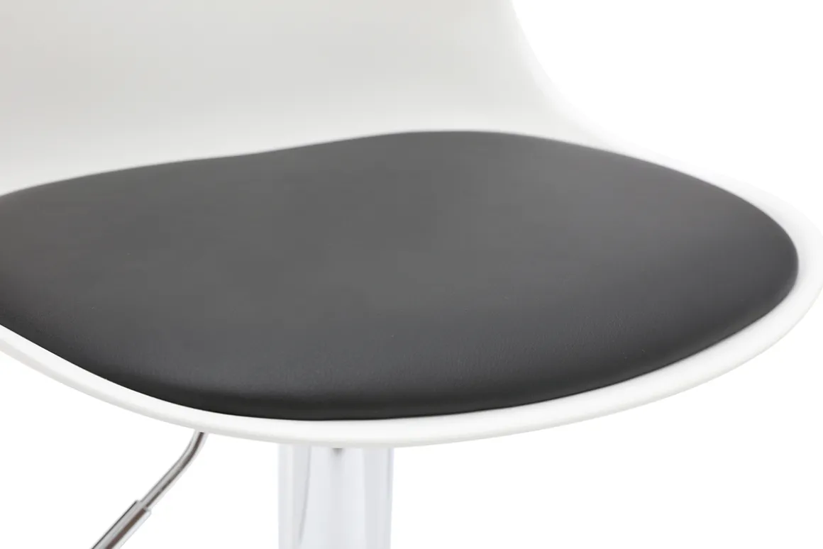 Cheap Miliboo Lote de 2 taburetes de diseño blanco y negro STEEVY