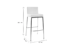 Fashion Miliboo Lote de 2 taburetes diseño blanco Epsilon