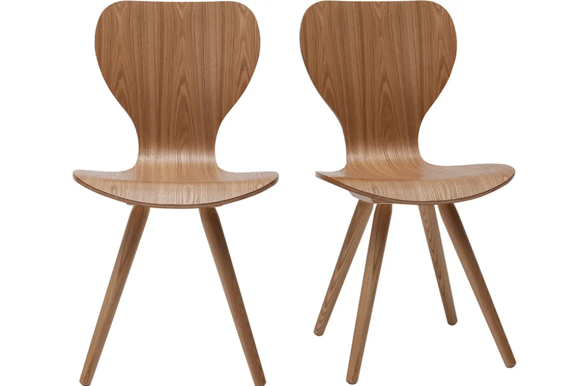 Clearance Miliboo Lote de dos sillas en fresno NORDECO