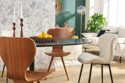 Store Miliboo Lote de dos sillas estilo escandinavo en nogal natural NORDECO