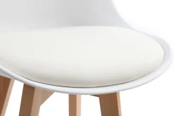 Flash Sale Miliboo Lote de dos taburetes de bar diseño blancos 65cm PAULINE