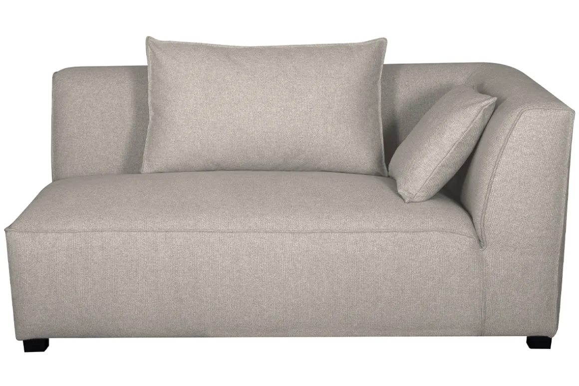 Discount Miliboo Módulo de esquina derecha para sofá de tejido beige PLURIEL