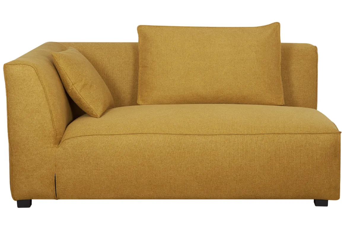 Store Miliboo Módulo de esquina izquierdo para sofá en tejido amarillo comino PLURIEL